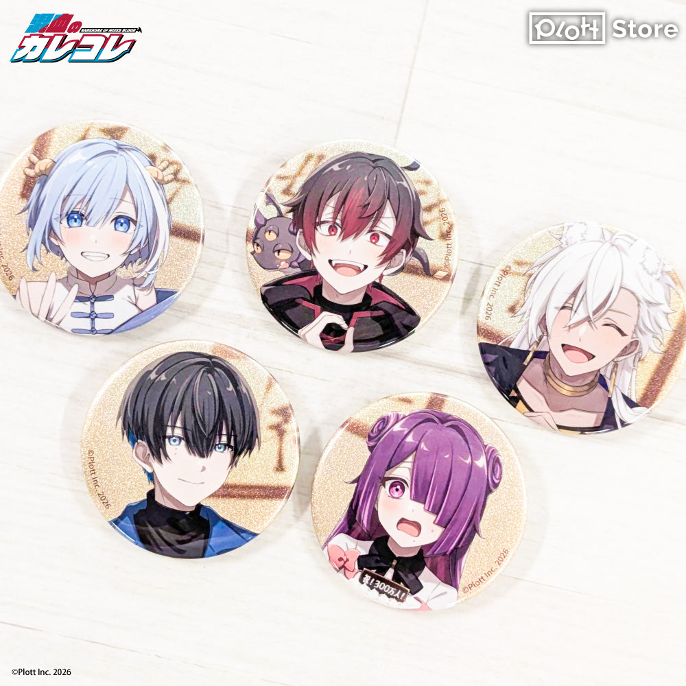 混血のカレコレ 台紙付き缶バッジ Thanks for 3 Million ドライ